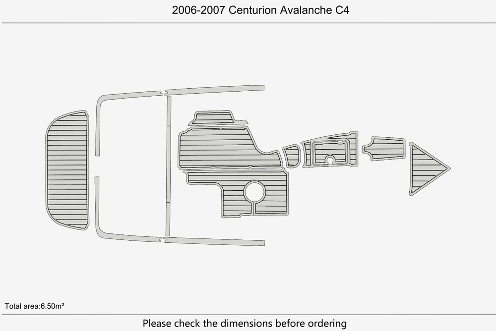 2006-2007 Centurion Avalanche C4 Anti-slip Custom EVA teak marine deck flooring