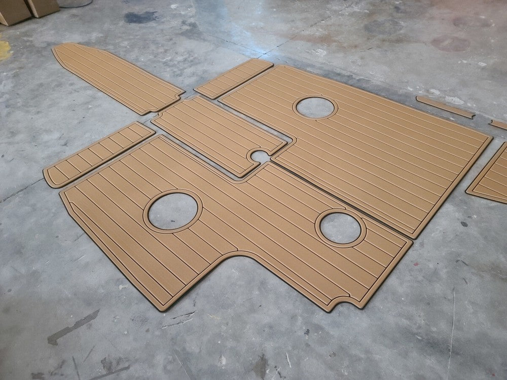 2004 REGAL 2200 Cockpit Swimming platform Pads 1/4" 6mm EVA FaUX Teak floor
