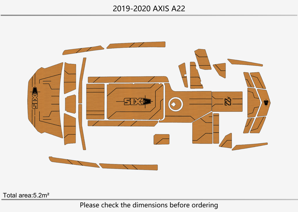 2019 AXIS A22 Marine teak deck EVA Foam Boat flooring