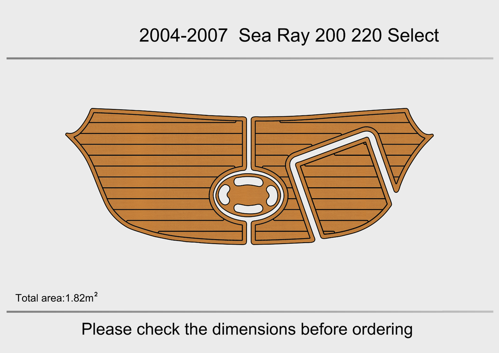 2008-2012 Sea Ray 200-220 Swim platform 1/4"6mm EVA Foam faux mat floor