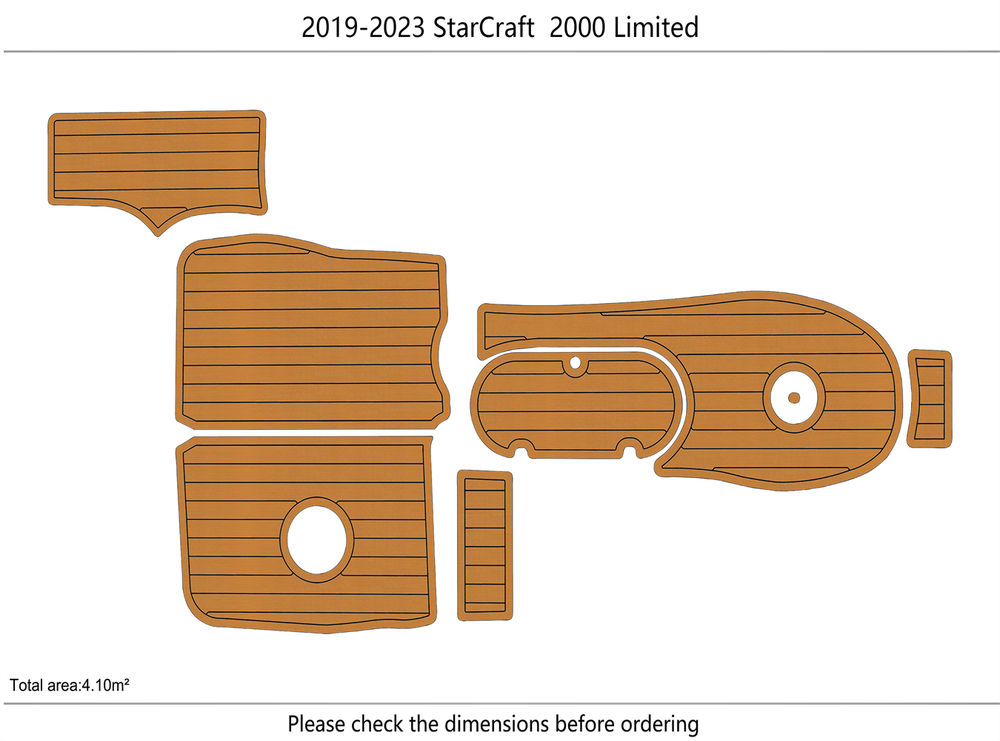 2019-2023 StarCraft Limited 2000 Cockpit Swim platform 1/4"6mm EVA foam floor