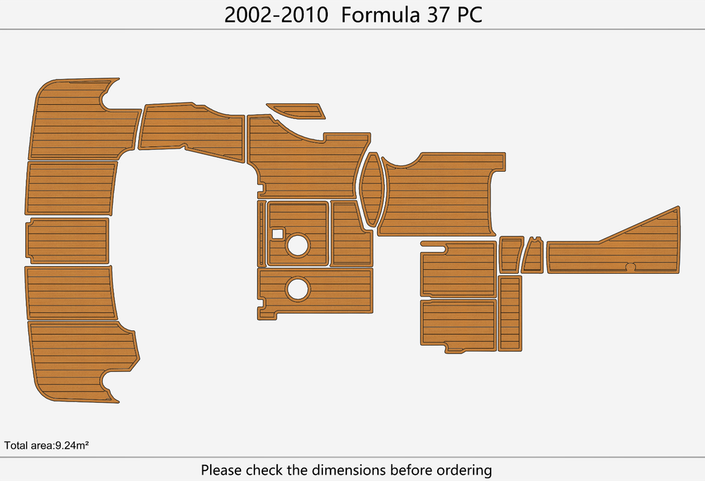 2002-2010 Formula 37 PC Cockpit Swim platform 1/4"6mm EVA foam faux mat floor
