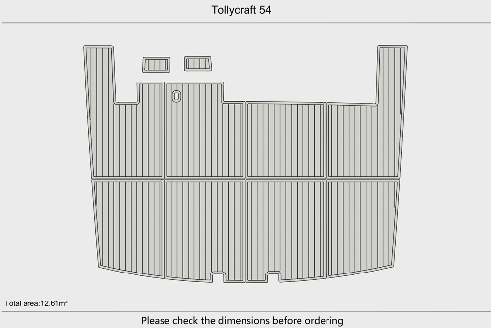Tollycraft 54 Cockpit 1/4"6mm EVA Foam faux mat floor