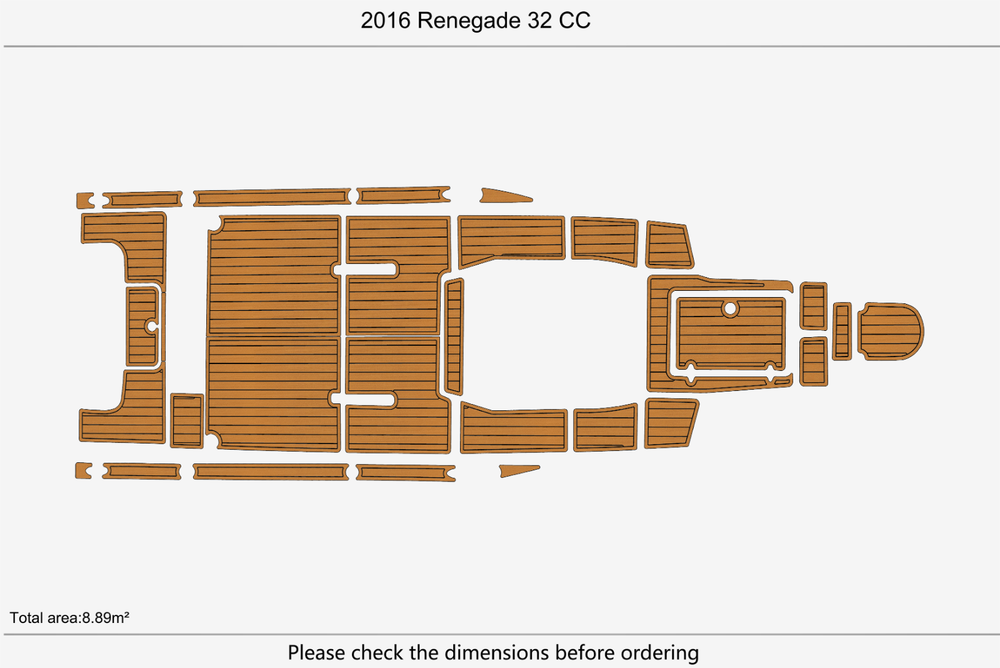 2016 Renegade 32 CC Marine teak deck seadek EVA Foam Boat flooring