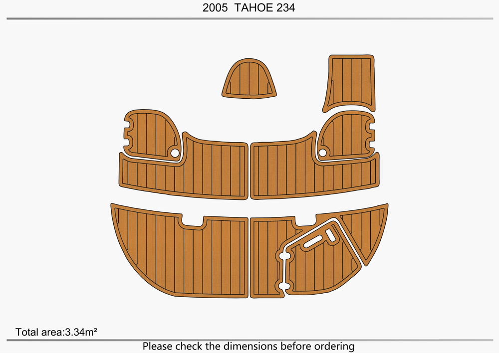 2005 TAHOE 234 Marine teak deck seadek EVA Foam Boat flooring