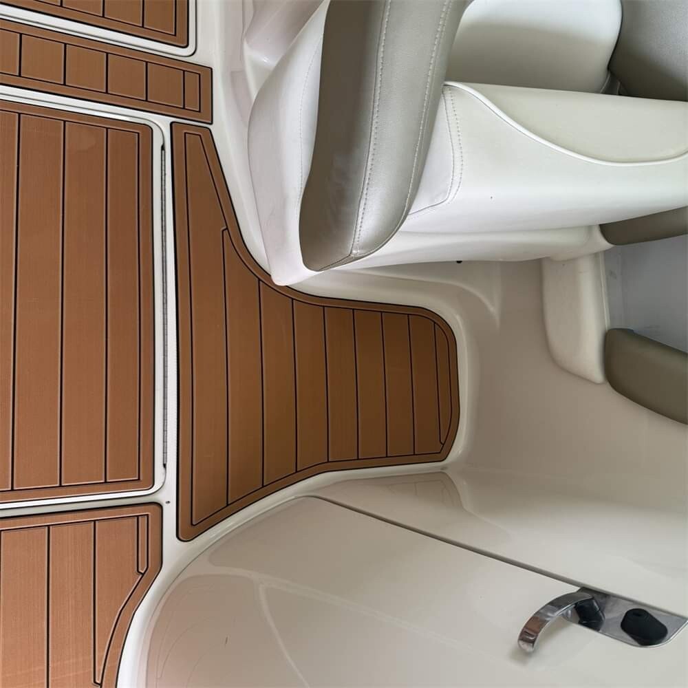 2002-2008 Sea Ray 240 sundeck Cockpit Pads 1/4" 6mm EVA Faux Teak Deck floor