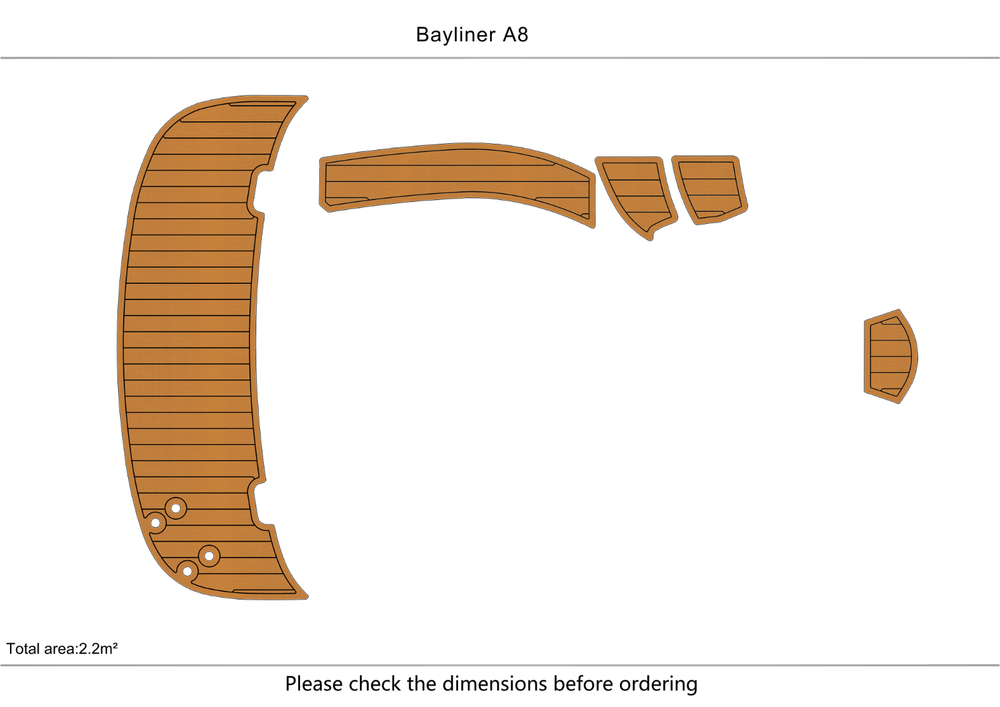 Bayliner A8 Swim platform 1/4" 6mm EVA foam floor