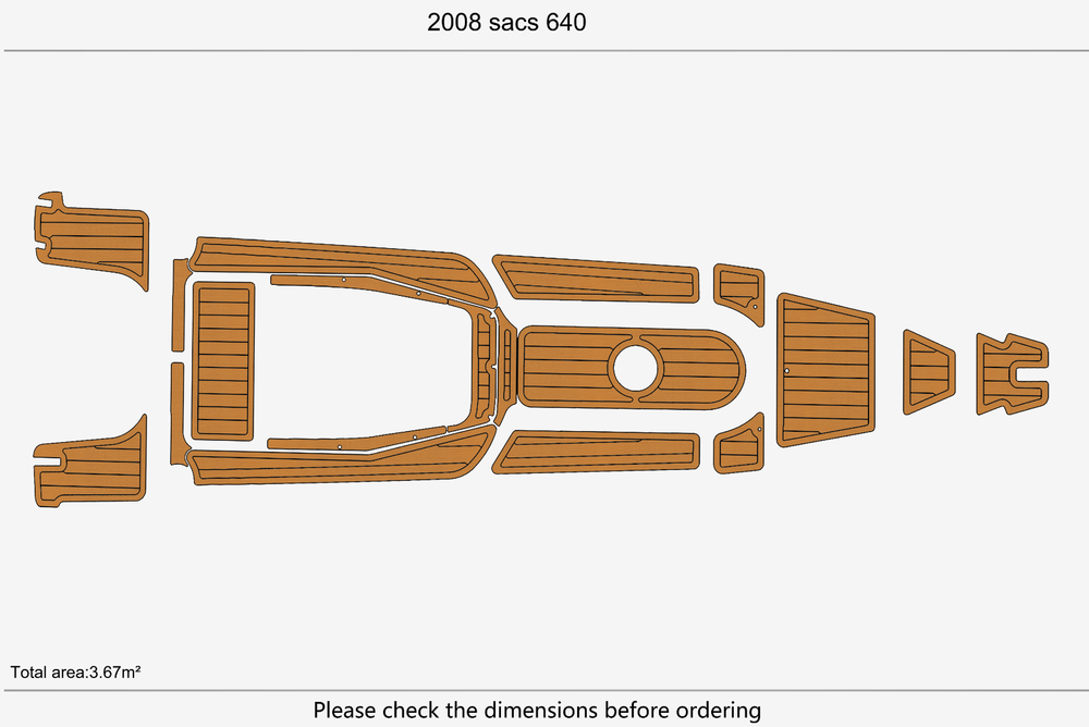 2008 Sacs 640 Marine teak deck seadek EVA Foam Boat flooring