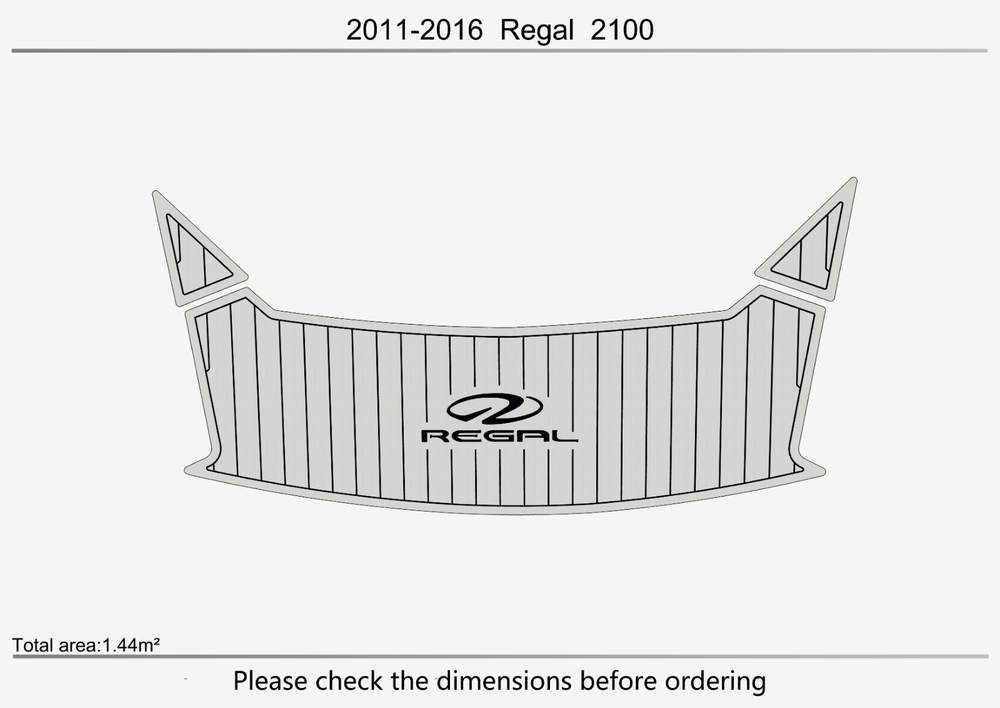 2011-2016 REGAL 2100 Swim platform bow 1/4"6mm EVA foam faux MAT floor