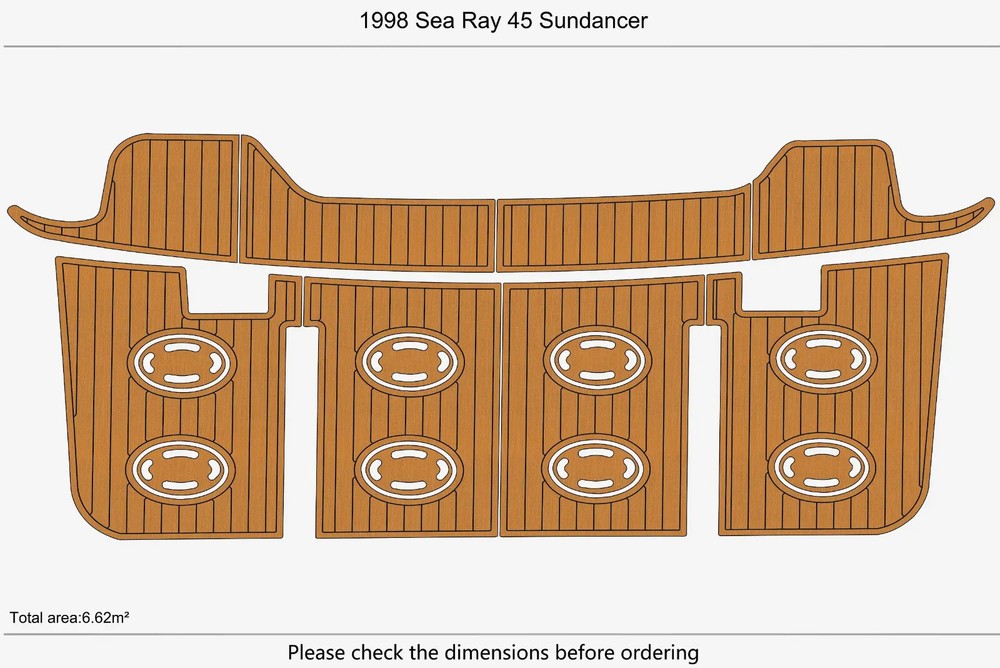 1998 Sea Ray 45 Sundancer Swim platform 1/4" 6mm EVA faux marine floor