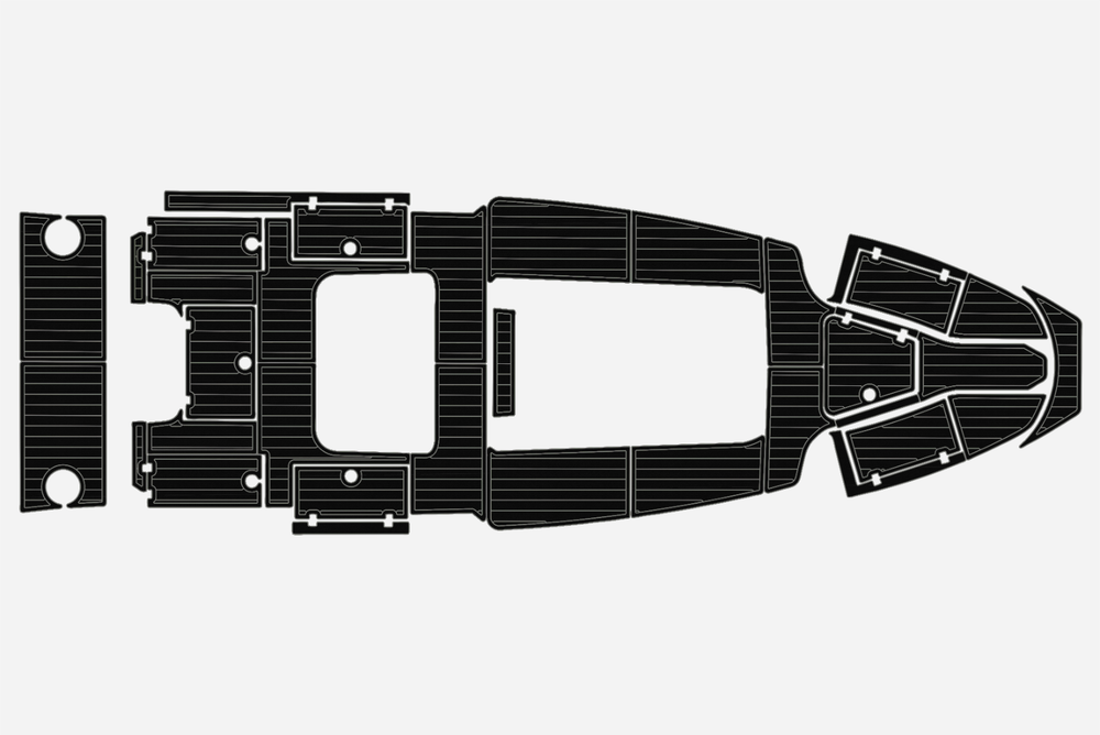 2022-2025 Buddy Davis 28 CC Cockpit Swim platform 1/4" 6mm EVA Teak deck floor