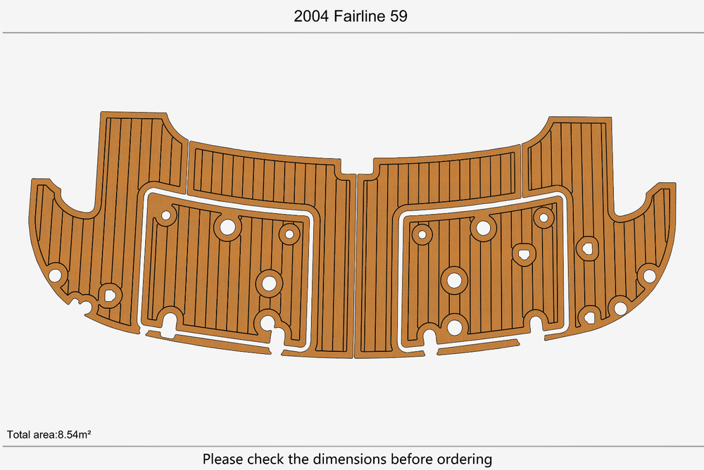 2004 Fairline 59 Cockpit Swim platform 1/4"6mm EVA Foam carpet marine floor