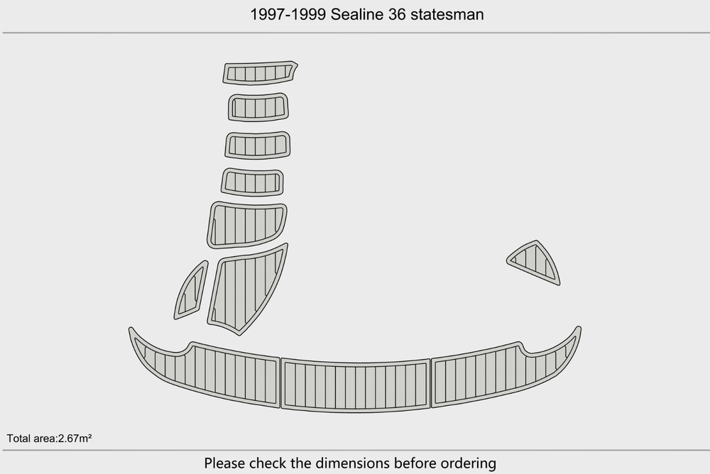1997-1999 Sealine 36 statesman Swim platform 1/4"6mm EVA Foam mat floor