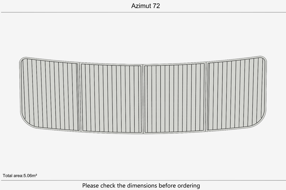 Azimut 72 Cockpit Swim platform 1/4"6mm EVA Foam floor