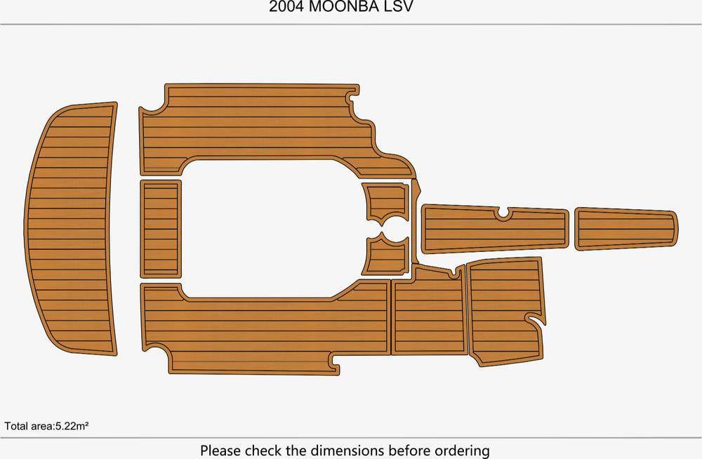 2004 MOOmBA Mobius LSV Cockpit & swim platform 1/4” 6mm EVA Foam teak floor