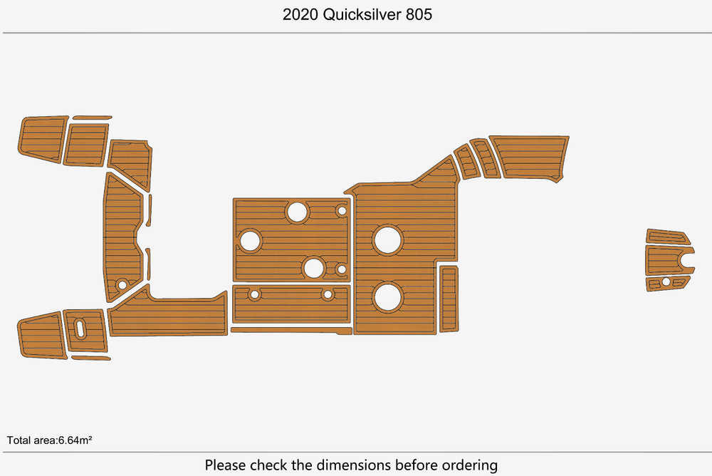 2020 Quicksilver 805 Marine teak deck EVA Foam Boat flooring