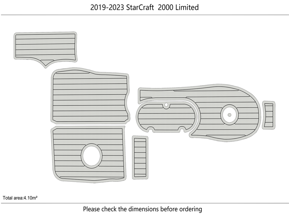 2019-2023 StarCraft Limited 2000 Cockpit Swim platform 1/4"6mm EVA foam floor