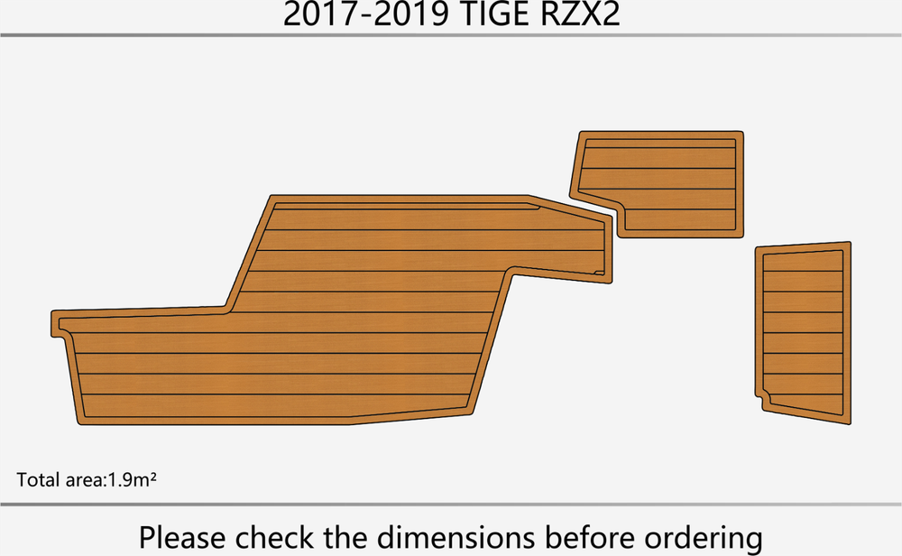 2017-2019 TIGE RZX2 Cockpit 1/4"6mm EVA foam faux MAT floor