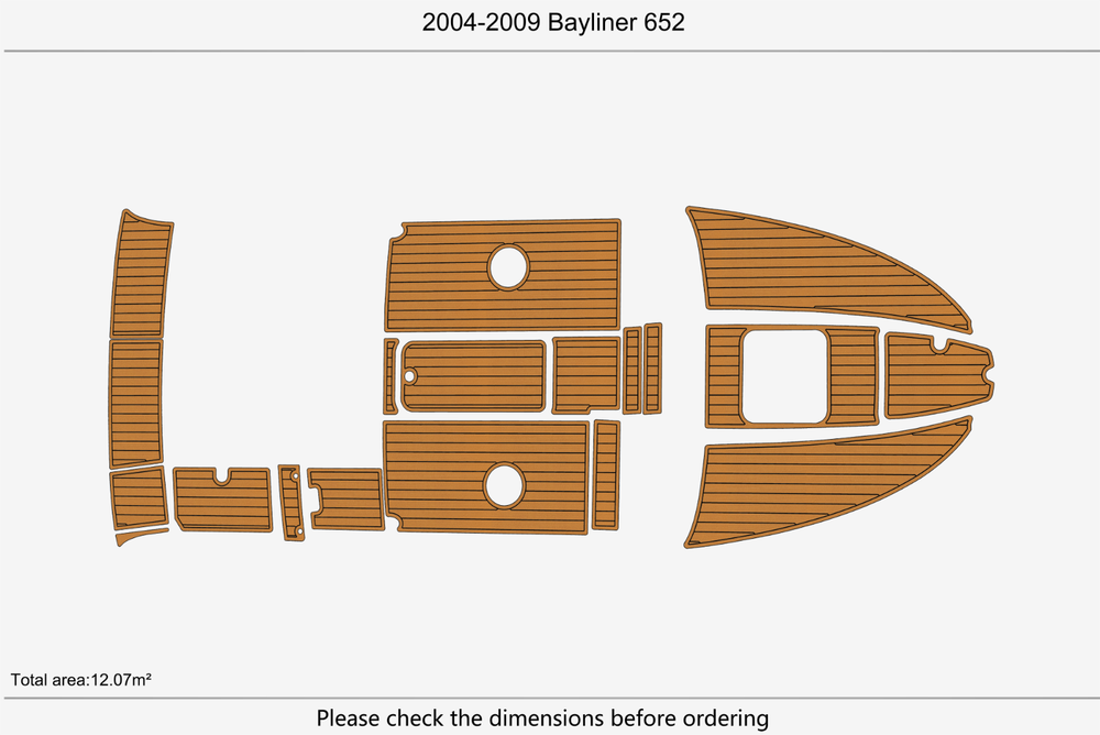 2004-2009 Bayliner 652 Anti-slip mat Custom EVA marine deck flooring