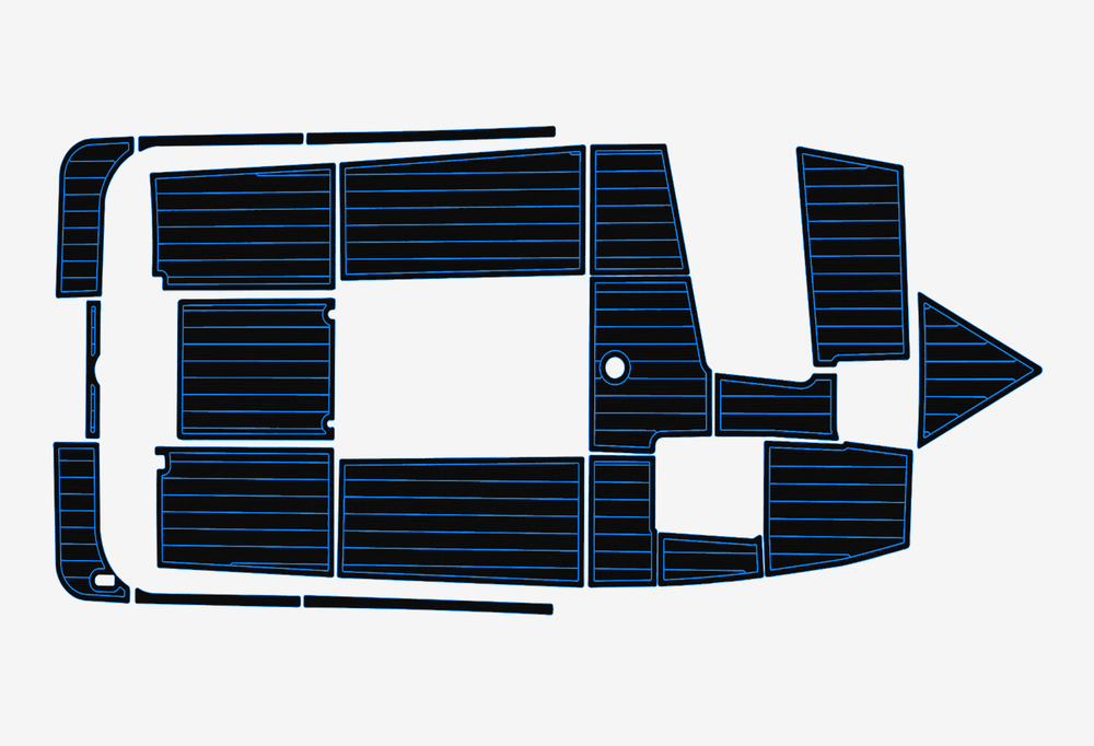 1998-2003 Malibu Response Cockpit Swim platform 1/4" 6mm EVA teak foam Floor