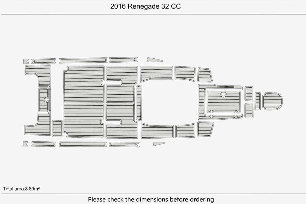 2016 Renegade 32 CC Marine teak deck seadek EVA Foam Boat flooring