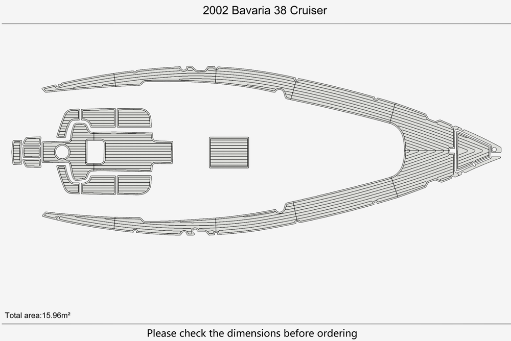 2002 Bavaria 38 Cruiser Anti-slip mat Custom EVA faux teak marine flooring