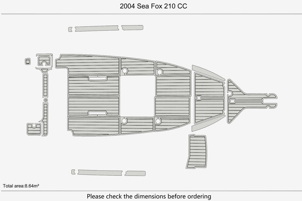 2004 Sea Fox 210 CC Marine teak deck seadek EVA Foam Boat flooring