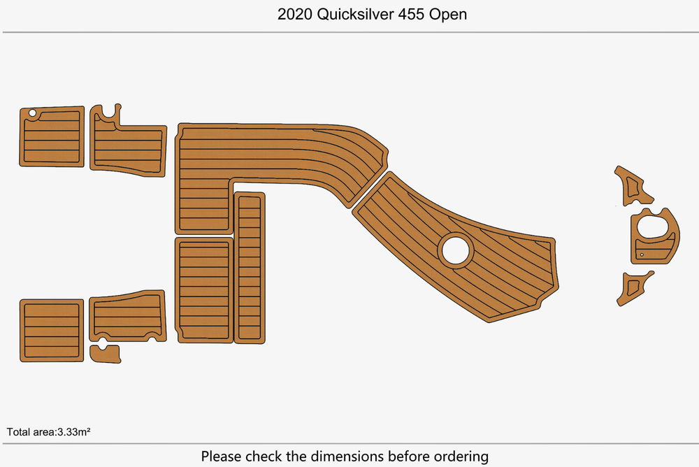 2020 Quicksilver 455 Open Marine teak deck EVA Foam Boat flooring