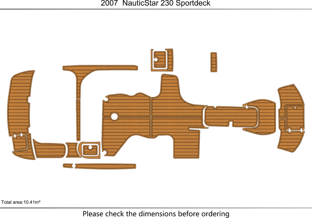 2007 NauticStar 230 Sportdeck Anti-slip mat Custom EVA faux marine flooring