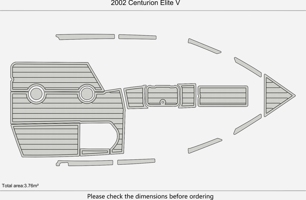 2002 Centurion Elite V Marine teak deck EVA Foam Boat flooring