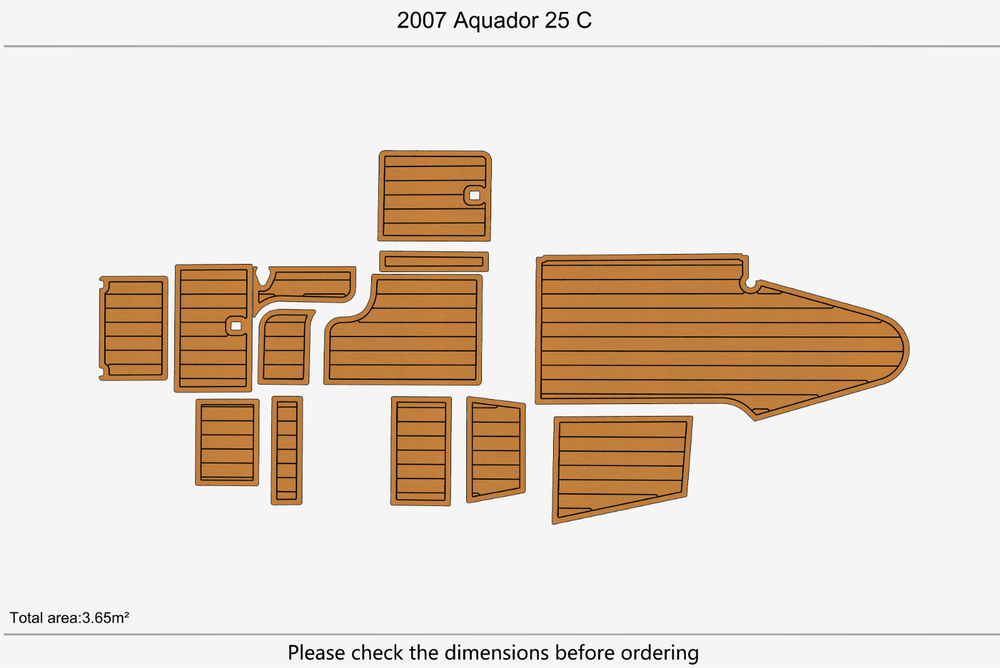 2007 Aquador 25 C Marine teak deck EVA Foam Boat flooring