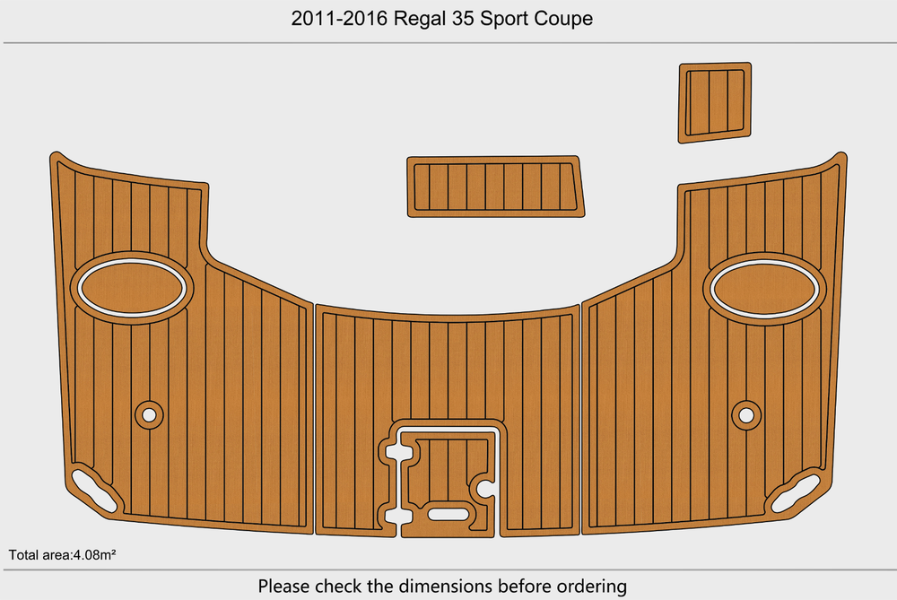 2011-2016 Regal 35 Sport Coupe Swim platform 1/4"6mm EVA foam faux teak floor