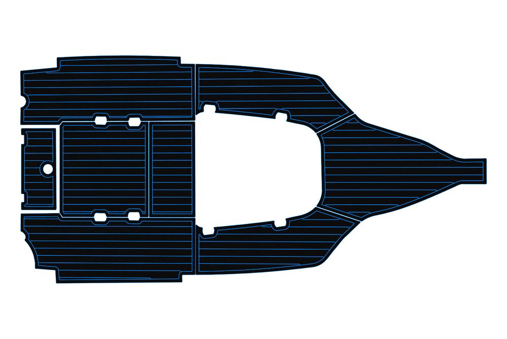 2015-2017 Tidewater 220 Cockpit 1/4"6mm EVA foam Faux teak marine mat floor