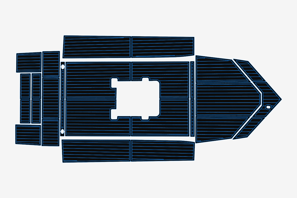 2003 AlumaCraft 20CC Cockpit Swim Platform 1/4" 6mm EVA Teak deck floor
