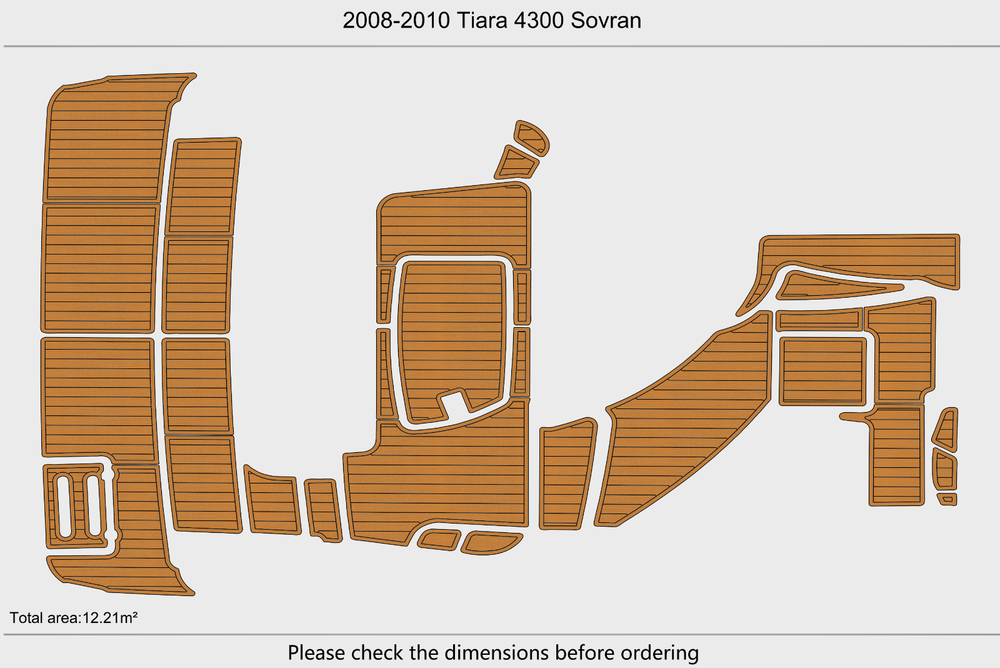 2008-2010 Tiara 4300 Sovran Cockpit Swim platform 1/4"6mm EVA Foam floor