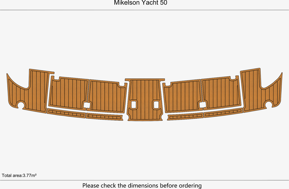 Mikelson Yacht 50 Anti-slip mat Custom EVA faux teak marine deck flooring