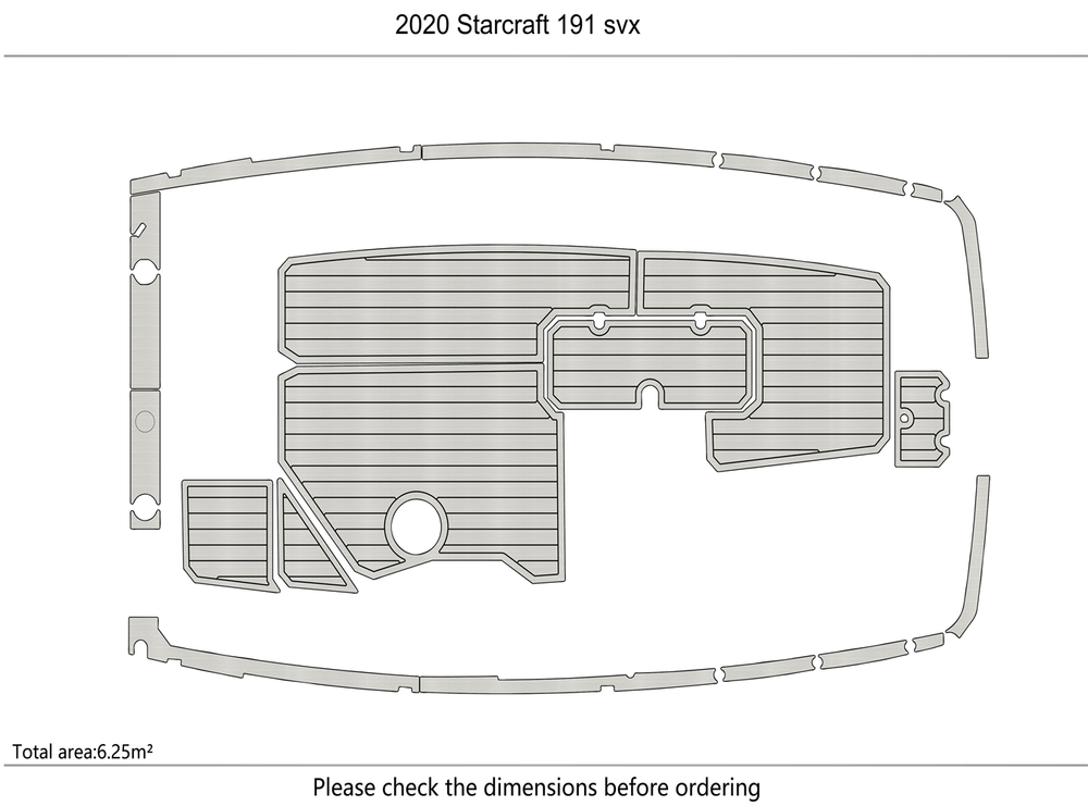2020 Starcraft 191 svx Cockpit Swim platform 1/4"6mm EVA Faux foam floor