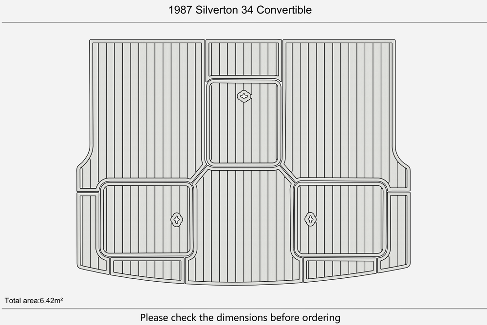 1987 Silverton 34 Convertible Marine teak deck seadek EVA Foam Boat flooring