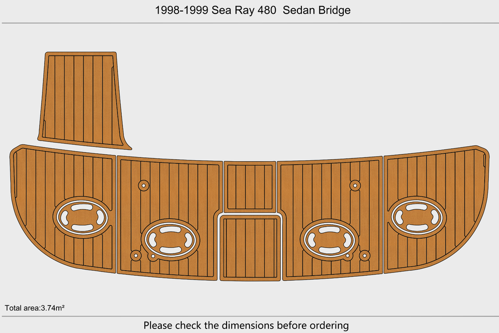 1998-1999 Sea Ray 480 Sedan Bridge Swim platform 1/4"6mm EVA Foam FAUX floor