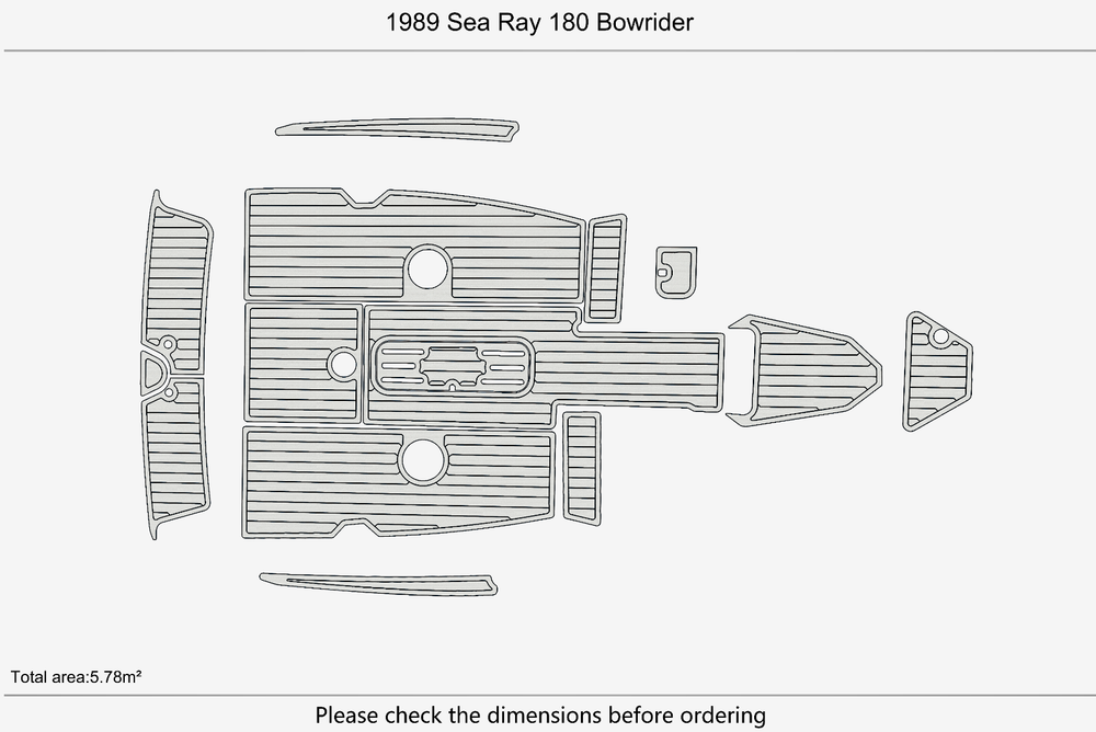 1989 Sea Ray 180 Bowrider Marine teak deck EVA Foam Boat flooring