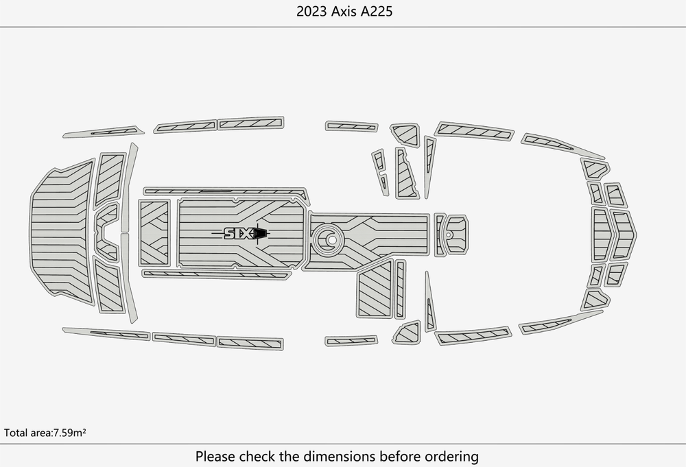 2023 Axis A225 Marine teak deck EVA Foam Boat flooring