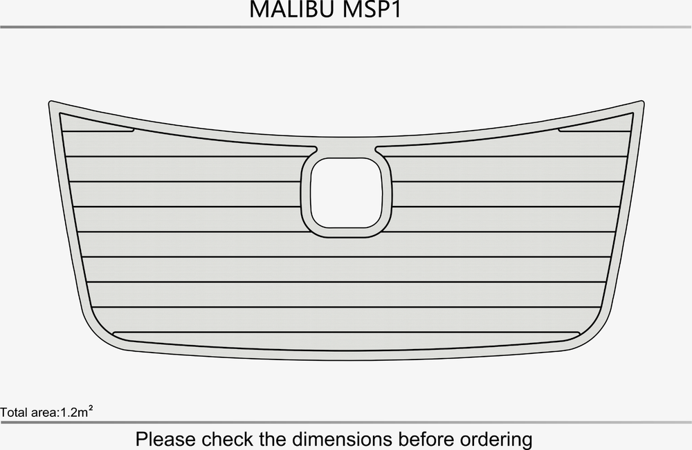 MALIBU MSP1 Anti-slip mat Custom EVA faux teak marine deck flooring