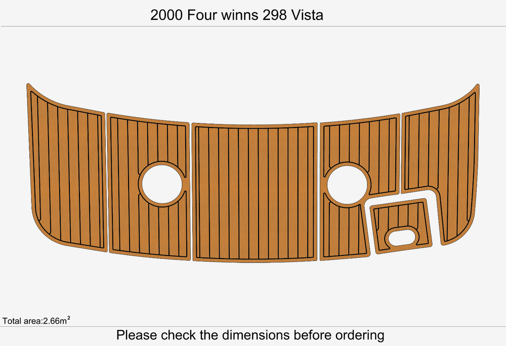 1999-2005 Four Winns 298 Vista Marine teak deck EVA Foam Boat flooring