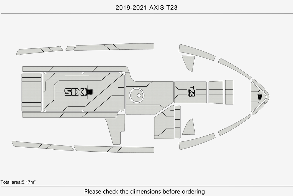 2019-2021 AXIS T23 Marine teak deck EVA Foam Boat flooring