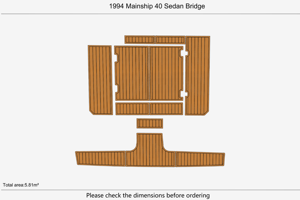 1994 Mainship 40 Sedan Bridge Cockpit Swim platform 1/4"6mm EVA Foam faux floor