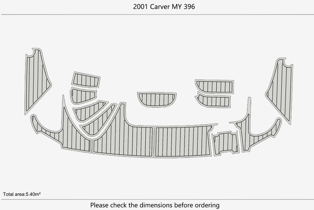 2001 Carver MY 396 Swim platform 1/4"6mm EVA Foam carpet marine fuax mat floor