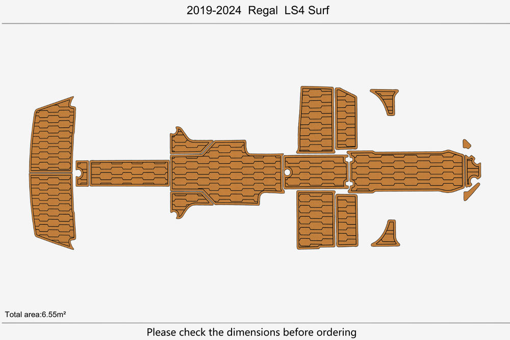 2019-2024 Regal LS4 Surf Cockpit Swim platform 1/4"6mm EVA Foam floor