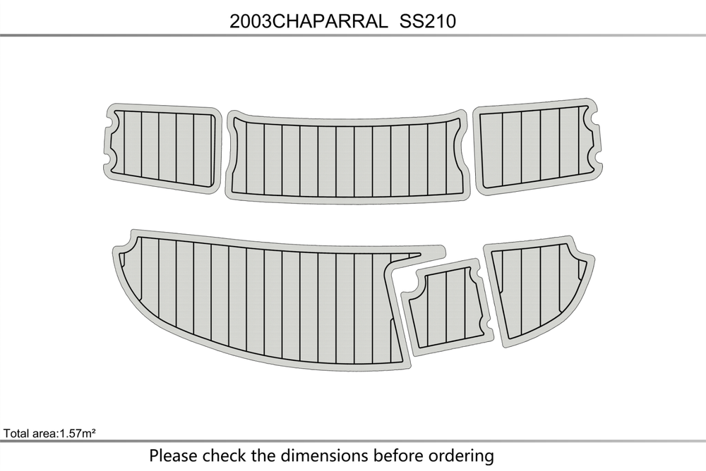 2003 Chaparral 210 SS Anti-slip mat Custom EVA teak marine deck flooring