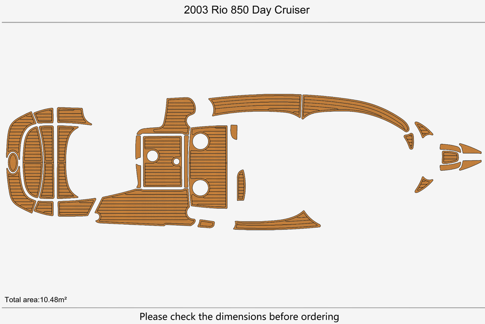 2003 Rio 850 Day Cruiser Marine teak deck seadek EVA Foam Boat flooring