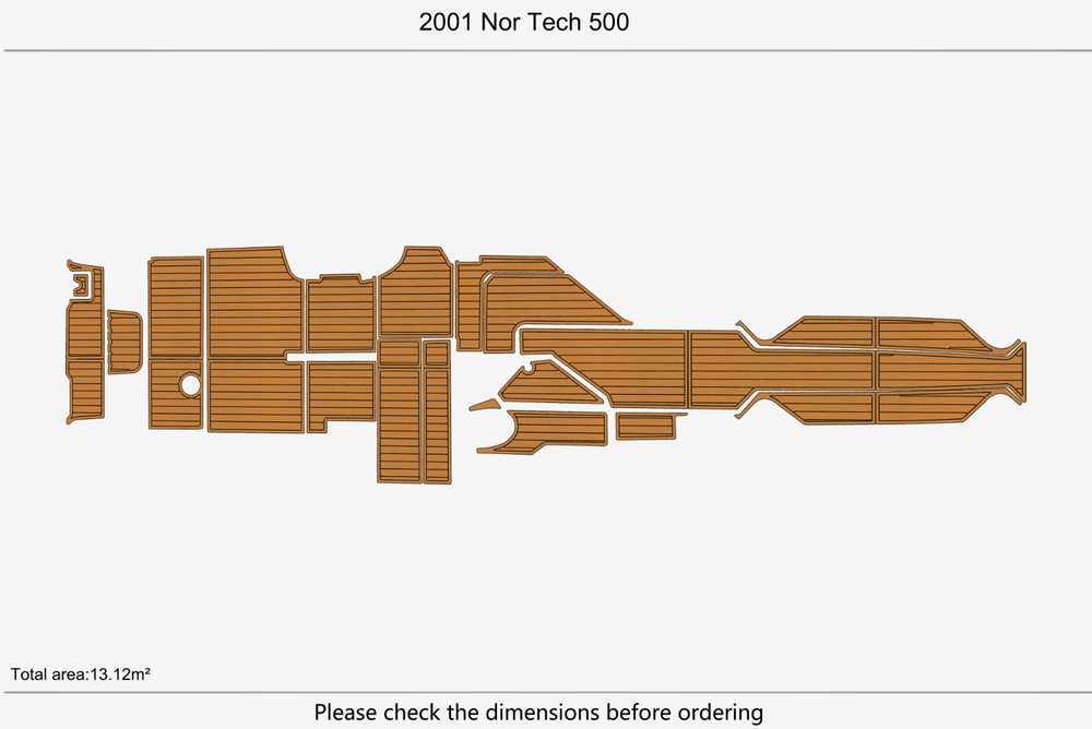 2001 Nor Tech 500 Anti-slip mat Custom EVA faux teak marine deck flooring